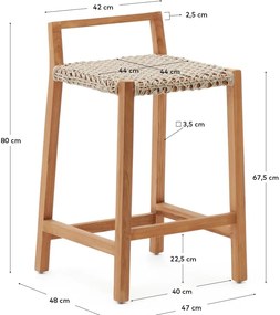 Drewniany hoker ogrodowy Giverola – Kave Home