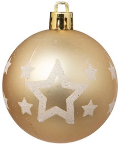 Zestaw złotych bombek, różne wzory, Ø 6 cm