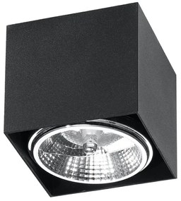 Czarny kwadratowy plafon LED kostka - EX656-Inger