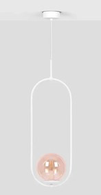 Biało bursztynowa nowoczesna lampa wisząca nad stół 13X A488 N8-M23