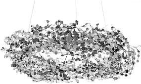 Designerska lampa wisząca Monete 80, chrom