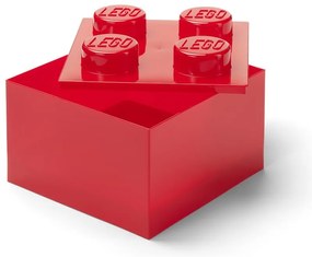 Czerwony plastikowy pojemnik dziecięcy 25x25x18 cm – LEGO®