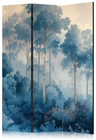 Parawan dwustronny Kwiaty 135x172 cm 3-częściowy niebieski ARTGEIST B