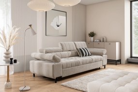 Sofa trzyosobowa Tyrion z funkcją spania - beżowy szenil Vibe 08
