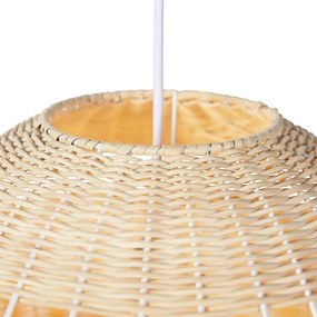 Rustykalna lampa wisząca rattan - Rattan ArtDeco Oswietlenie wewnetrzne