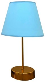 Lampa stołowa 1xE27/60W/230V niebieska/miedź