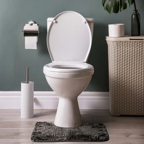 Ciemnoszare dywaniki łazienkowe do WC zestaw 2 szt. 80x50 cm Bati – Restilo