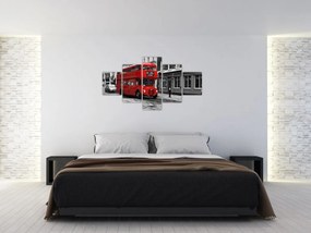 Obraz - Londyn z autobusem (125x70 cm)