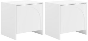 Zestaw 2 szafek nocnych jednodrzwiowych - Biały - NALYRA od Maison Céphy