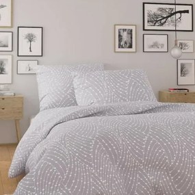 Qualitytex Pościel bawełniana Nordic Astra szary, 140 x 200 cm, 70 x 90 cm