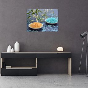 Obraz na szkle - kolorowa sól morska (70x50 cm)