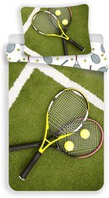 PrzytulneMieszkanie.pl PrzytulneMieszkanie.pl Bawełniana pościel TENIS zielona Rozmiar pościeli: 70 x 90 cm | 140 x 200 cm