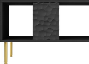 Czarna ława z elementami 3D Bullet