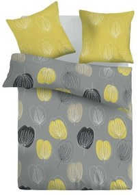 Kvalitex Pościel bawełniana Grace szary, 140 x 200 cm, 70 x 90 cm