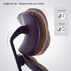 Ergonomiczny fotel biurowy brązowy AXIS