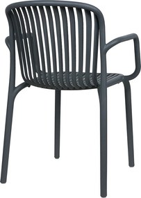Plastikowe krzesło do ogrodu Brene, z podłokietnikami