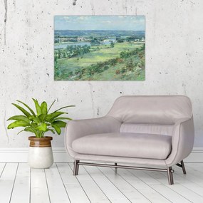 Obraz na szkle - Theodore Robinson, The Valley of the Seine, From the Hills of Giverny, reprodukcje (70x50 cm)