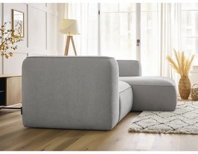 Jasnoszary narożnik z materiału bouclé (prawostronny) Zephyr – Bobochic Paris