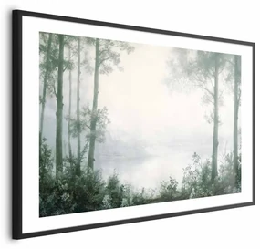 Plakat Lasek i staw 60x40 cm z ramą czarną z marginesem ARTGEIST B