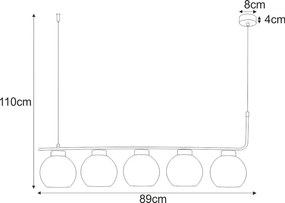 Industrialna duża lampa wisząca nad stół - S809-Haga