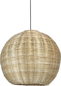 Lampa sufitowa NATURAL w nowoczesnym stylu - wys. 130 cm x ø70 cm - E27 15W - stal i jasna wiklina - IP20