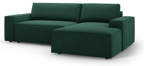 Zielony rozkładany narożnik (prawostronny) Jodie – Micadoni Home