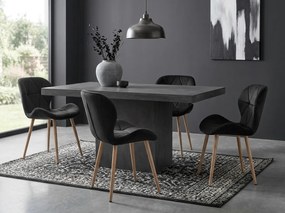 Krzesło jadalniane MANGO VELVET, czarne