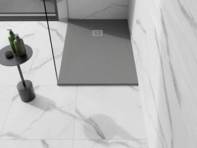 Mexen Stone+ brodzik kompozytowy prostokątny 80 x 70 cm, szary-beton - 44617080