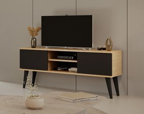 Nowoczesna szafka pod telewizor Toronto 120 dąb artisan/czarny