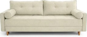 Sofa z Funkcją Spania LONAR Kremowa Nowoczesna