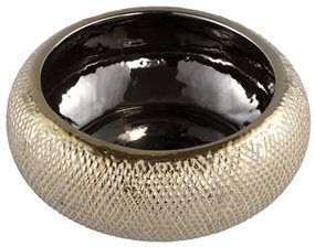 Złoty ceramiczny kwietnik HELLY GOLD Wielkość: S