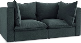 2-osobowa kanapa modułowa - z tkaniny welwetowej - morski - MANAO