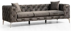 Ciemnoszara aksamitna sofa 237 cm Como – Balcab Home