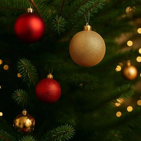 Zestaw bombek z tworzywa sztucznego o różnym wykończeniu, Ø 7 cm, 8 szt.