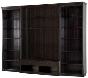 Brązowy zestaw pod TV z litego drewna sosnowego 288x223 cm Anita – Støraa