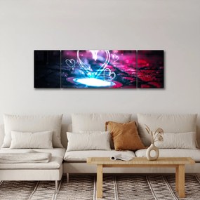 Obraz świetlistego serca (170x50 cm)