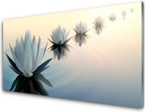 Panel Szklany Szlachetny Grzybień Biały