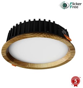 APLED - LED Oświetlenie RONDO WOODLINE LED/6W/230V 3000K śr. 15 cm popiół solidne drewno