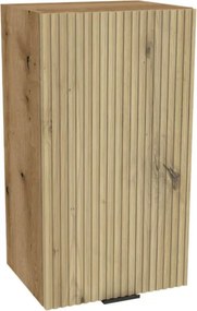 Zestaw Mebli Kuchennych MODERN 170 cm Dąb Artisan/Biały Połysk Ryflowany Nowoczesny