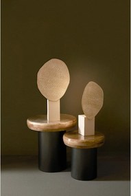 Beżowa metalowa lampa stołowa z metalowym kloszem (wysokość 46 cm) Neev – Bizzotto