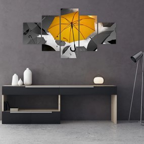 Obraz żółtego parasola (125x70 cm)