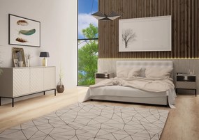 Komoda ze wzorem jodełki Aspen 03 cashmere/czarny
