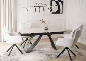 Stół Finezal rozkładany z ceramicznym blatem – nowoczesny stół do salonu i jadalni, 160–220 cm