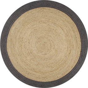Okragły ciemnoszary dywanik 90 cm R9-A58