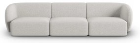 Jasnoszara sofa z tkaniny szenilowej 266 cm Paolo – Milo Casa