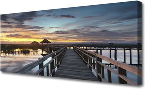 Obraz na płótnie Monumentalny Most nad Rzeką