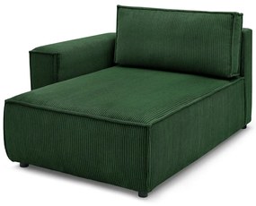 Zielony sztruksowy moduł sofy (lewostronny) Nihad modular – Bobochic Paris