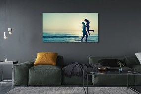 Fotoobraz na płótnie Ludzie nad Morzem