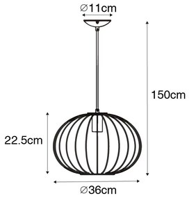 Industrialna lampa wisząca czarna - MargaritaDesignerski Oswietlenie wewnetrzne