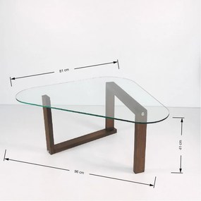Brązowy stolik 81x96 cm Cam – Neostill